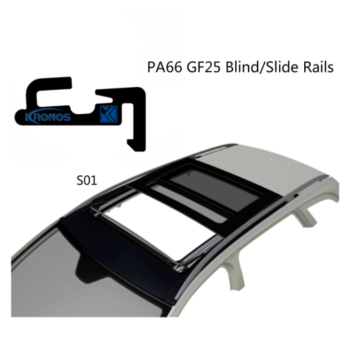 High Precision Extruded Polyamide Slide Rails for Automotive Sunroofs