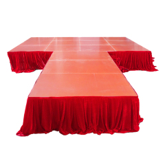Modular stage skirting in different colour