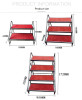 Folding modular stage stairs