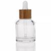 30ml Natural Bamboo Collar Glass Essential Oil Dropper Bottle