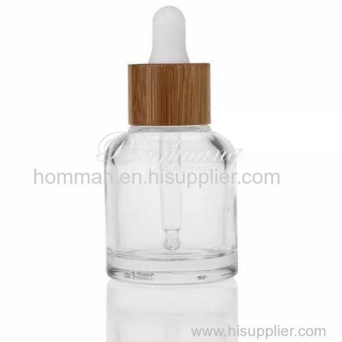 30ml Natural Bamboo Collar Glass Essential Oil Dropper Bottle