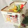 Folding Shopping Clear Plastic Basket with Handles