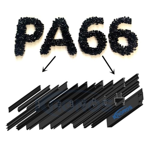 18.6mm PA66 GF25 Extruded Profiles for Aluminum Windows and Doors