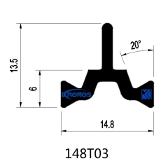 14.8mm Extruded Polyamide Thermal Struts for Aluminum Windows and Doors