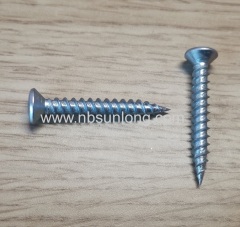 Self tapping screw - oval raised head - cross phillip drive - zinc coated