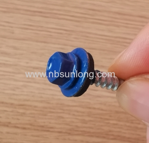 Roofing screw- colourful head - - NO.1 point - EPDM washer - zinc coated