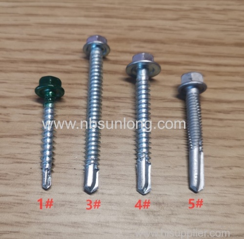 Roofing screw - NO.1 Point - EPDM washer / black washer / white washer - zinc coated