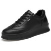 men height increasing elevator skate shoes genuine leather casual shoes