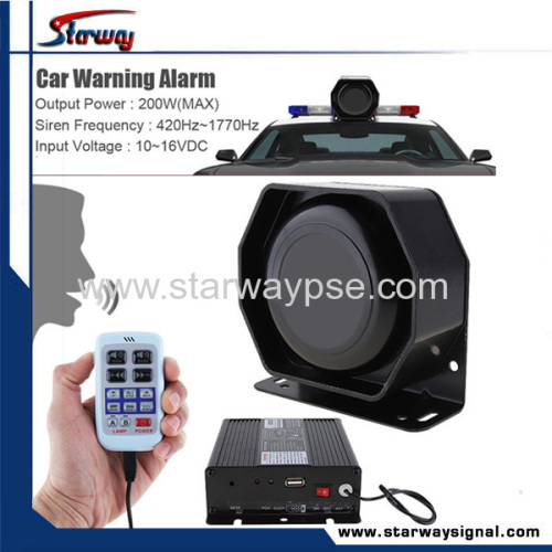 Car Siren Speaker electronic Siren amplifier wireless remote siren