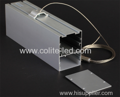 Suspension LED aluminum profile rectangular extrusion