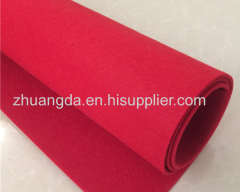 Color wool felt needled non-woven fabric color chemical fiber blended wool felt fabric polyester can be added back glue