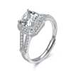 Square Sterling Silver Ring | Cubic Zirconia | For Women Jewelry Ring