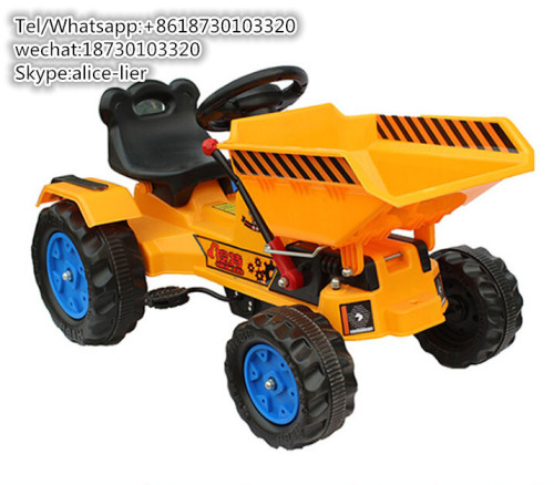 plastic ride on sliding rc excavator truck kids toy car with push bar battery car electric tractor