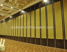 hotel operable wall movable partition glass folding door 