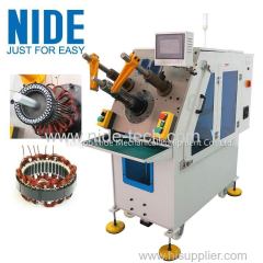 Automatic fan motor stator coil winding inserting machine