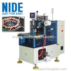 Automatic two needles stator coil lacing machine