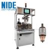 Two working station armature rotor dynamic balancing and testing machine