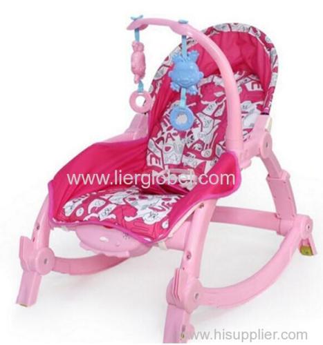 Eco-friendly Dining Sitting Plastic Baby Rocking Chair