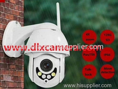 outdoor 1080P 2Mp 4X ZOOM mini 2.5inch day and night full color WIFI 128G SD two ways audio P2P PTZ speed dome camera
