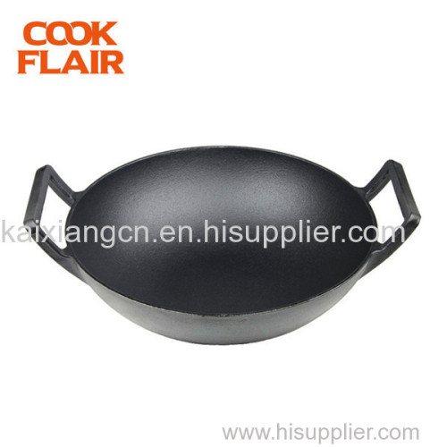 Cast Iron Wok with two handles