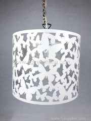 Etch Butterflies White Metal Shade For Kids