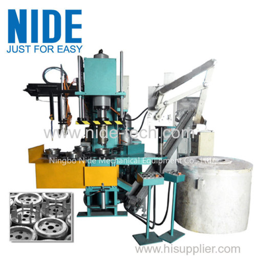 Fully automatic aluminum armature die casting machine with four working station