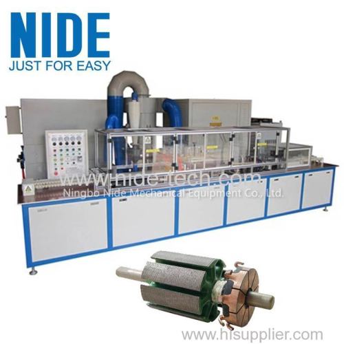 High-accuracy epoxy polyester armature powder coating machine for rotor