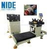 Well pump motor stator coil and wedge winding insertion machine