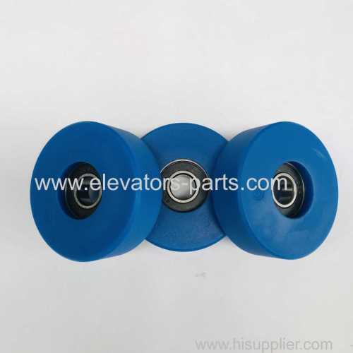 Mitsubishi Escalator Spare Parts Blue Step Roller 76x25x6202RS (Polyurethane)