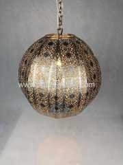 Aria Lace Ball Pendant Copper With Black D300mm