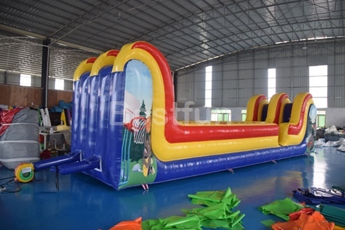 Inflatable bungee run sports game