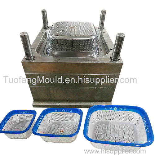 plastic basket mould double color plastic injection basket mould