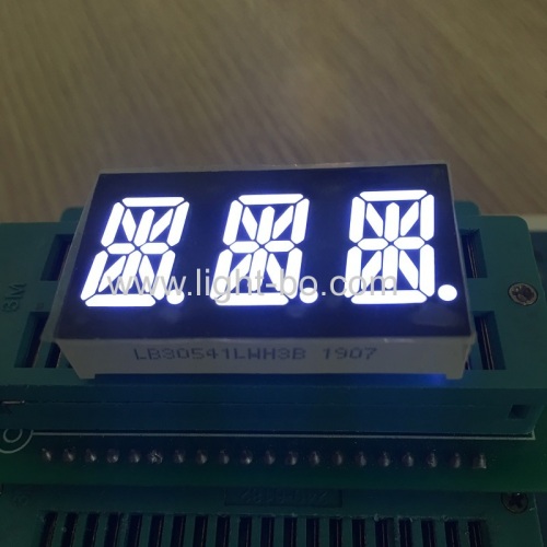Ultra bright white 0.54" 3 Digit 14 Segment LED Display common cathode for Temperature Indicator