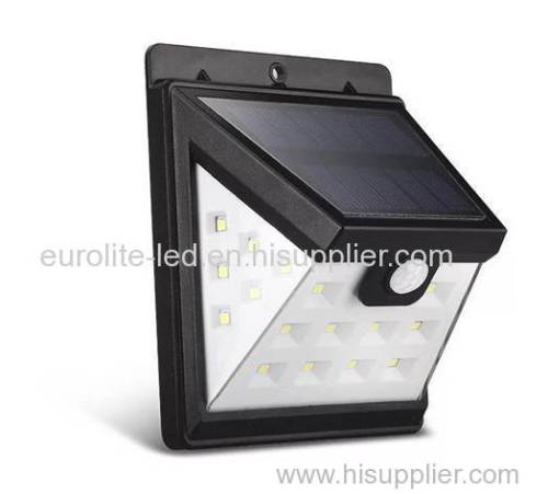 euroliteLED Upgraded 3 Modes Wide Angle Solar Lights Wireless Solar Motion Sensor Light Outdoor Waterproof Solar Light