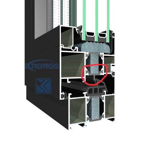 27mm Eurogroove Design Extruded PA66 GF25 Thermal Break Polyamide Struts