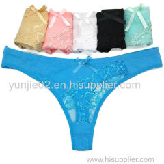 New Style Sexy Women Cotton Lace T-back Sexy Lingerie G-string Ladies Panties Sexy G-string