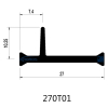 27mm High Precision Extruded Eurogroove T Shape Polyamide Thermal Struts