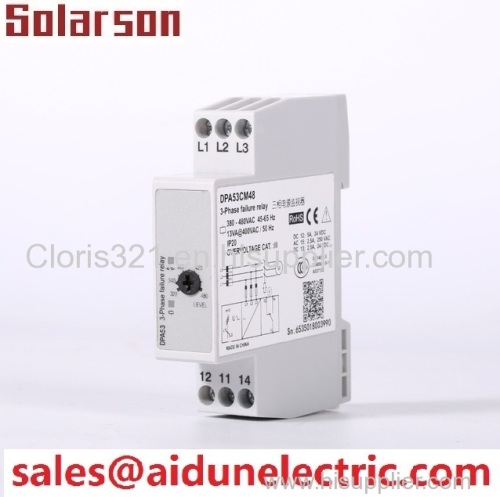 3 Phase Monitoring Relays Sequence and Phase Loss 220 ~ 277VAC