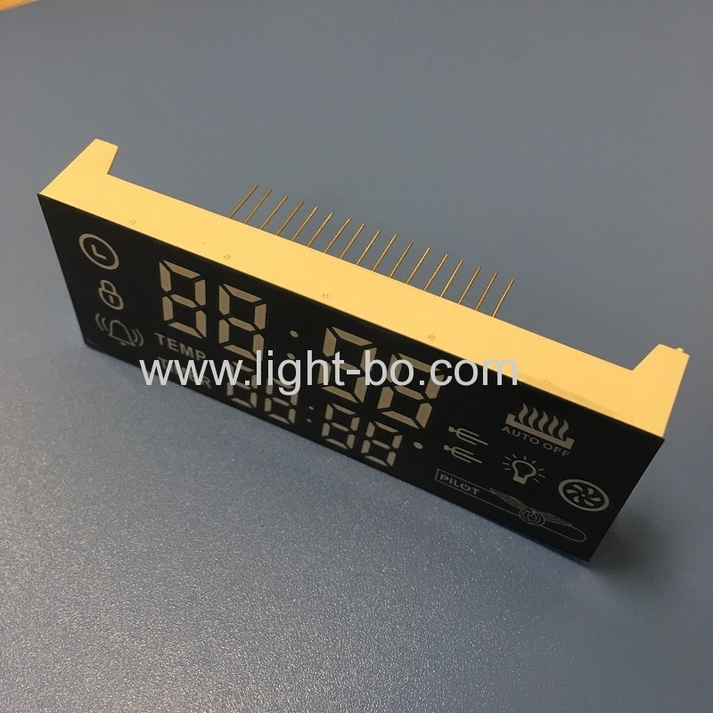 Customized multicolor 8-Digit 7 Segment LED Display for oven timer control panel