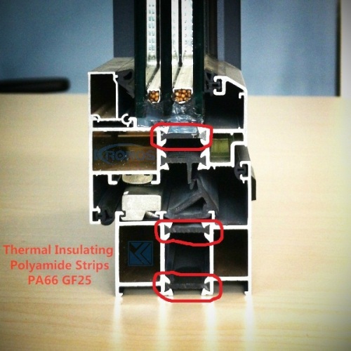 27mm High Precision Extruded PA66GF25 Thermal Break Polyamide Insulating Strips