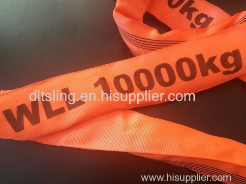 ROUND SLING WLL 10T According to EN1492-2 CE GS APPROVED SAFETY FACTOR 7
