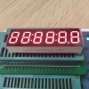 Super bright red 0.36&quot; 6 digit 7 segment led clock display common anode for instrument panel