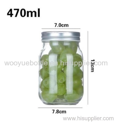 Clear Mason Glass Jar