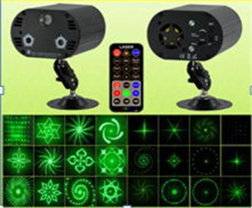 euroliteLED Mini Laser Lamp Colorful Star-filled Firefly Three-hole KTV Flash Laser Stage Lamp Thirty-six in one