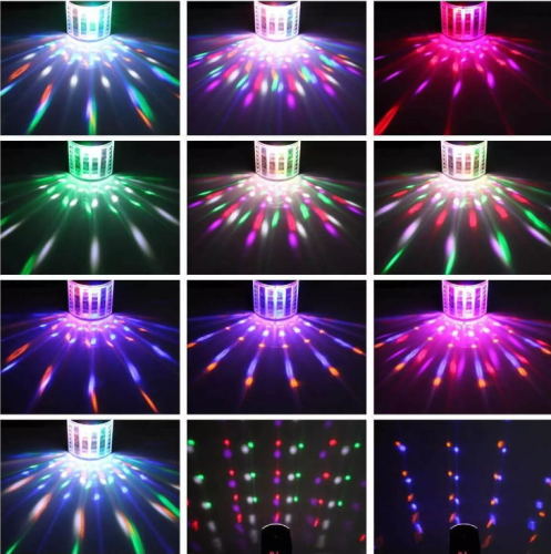euroliteLED White body 30W Multifunction 9 Colors LED Beam Strobe Lights for Birthday Wedding Club Party DJ Lights Disc