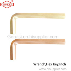 Hebei sikai a large number of hot sale non sparking manual tools Wrench Hex Key al-cu 10mm