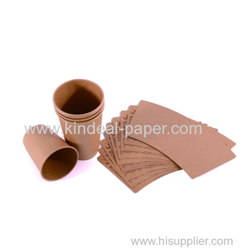 brown color unbleached kraft cup paper board