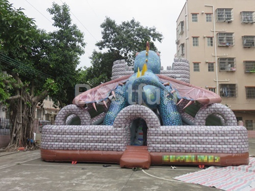 Inflatable Dragon Park Jumping Bouncer with Slide