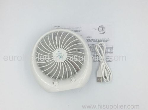 Portable Rechargeable Mini USB Fan 3 Speeds DC5V USB 6inches 3600mAh Battery Operated Mini Desk Fan for Travel Camping