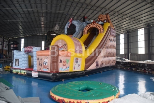 Commercial outdoor pirate theme inflatable slide